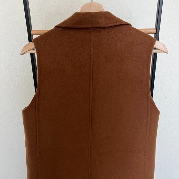 Massimo Dutti Wool Midi-length Vest Size S - Picture 7 of 8